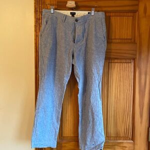 J Crew Linen Straight leg Pant
